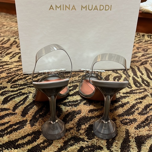 Amina muaddi begum glass pumps clear gray - Picture 4 of 7